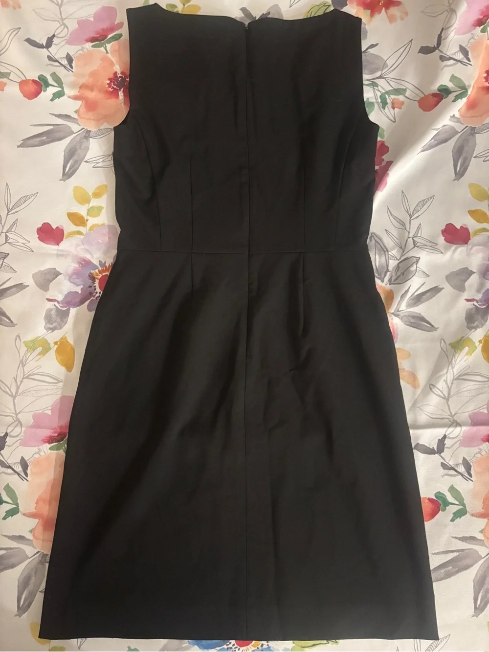 Ann Taylor Black Midi Sheath Dress - Tailored Sleeveless Style